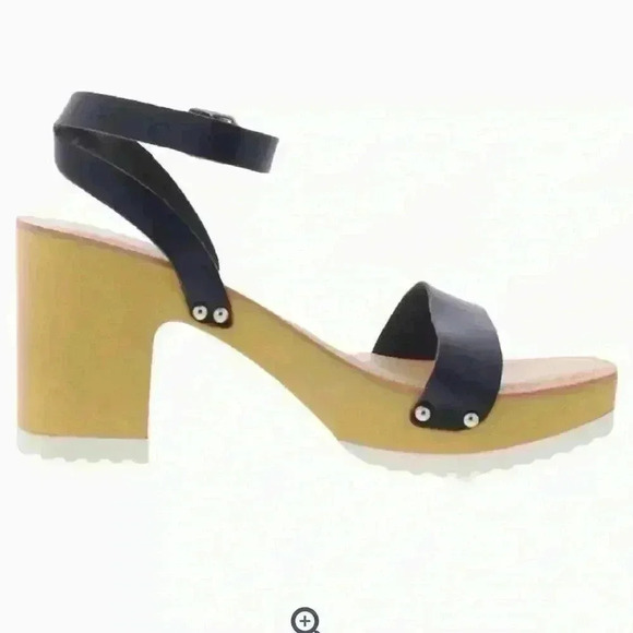 Madden Girl Black/Tan Retro “70’s”Studded Platform Chunky Block Heels size 9 - Picture 12 of 13